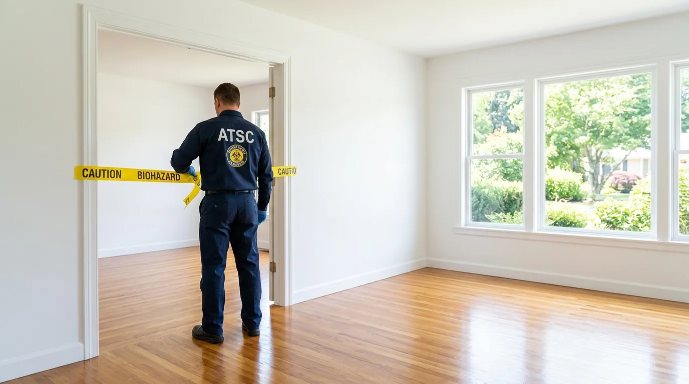 Certified biohazard cleanup crew performing Decomposition Cleanup in Marco